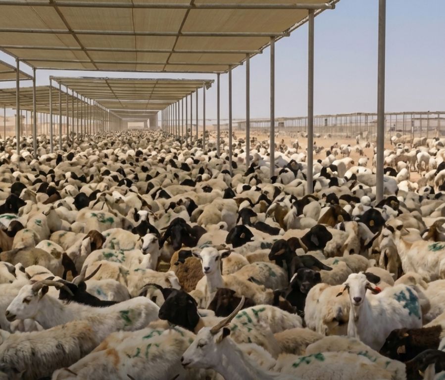 ALC fattening feedlot under shade